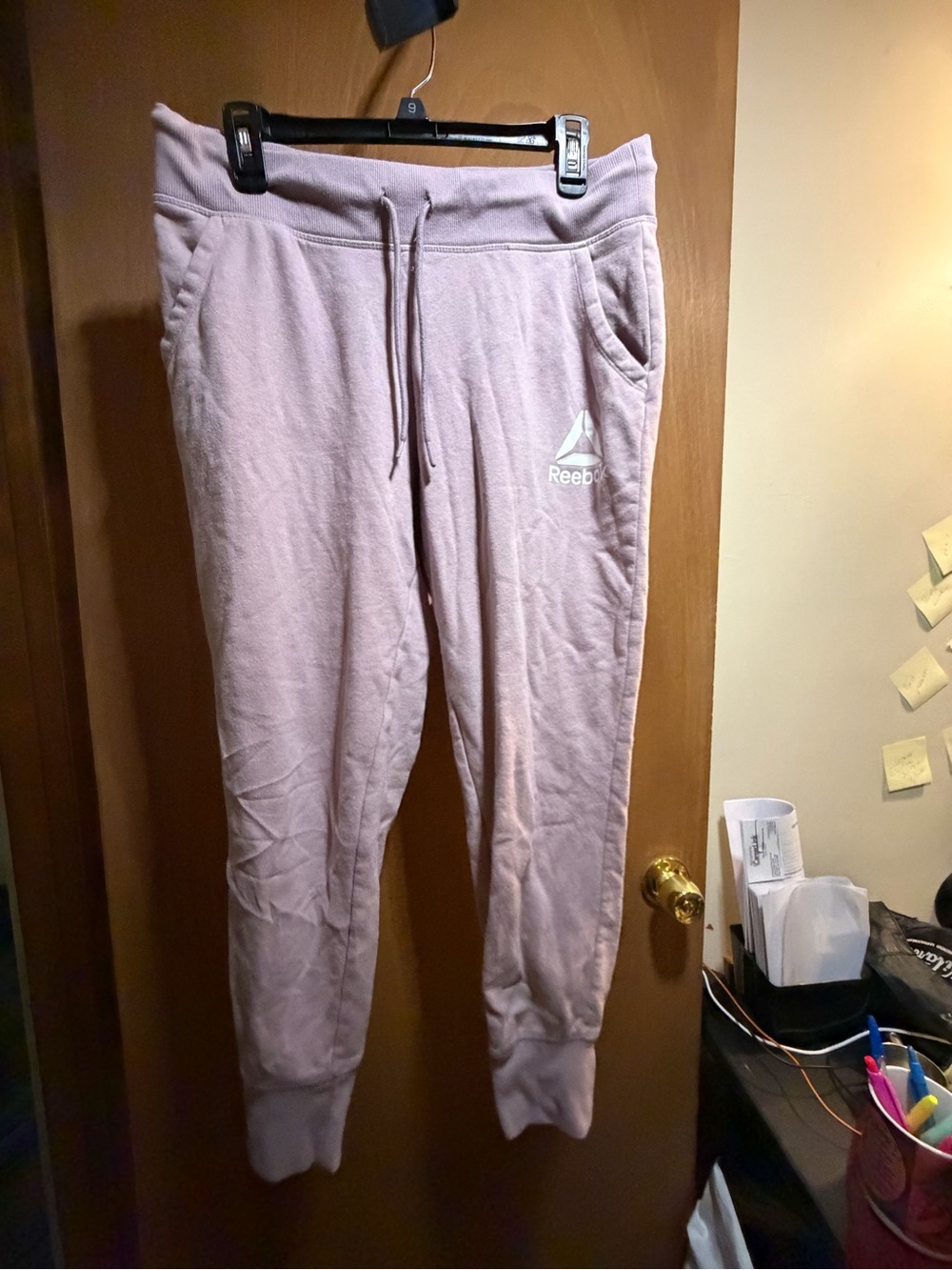 Reebok woman Pink Jogger Sweatpants size large
